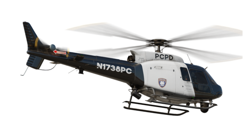 (4K) Helicopter Police Fly Away 1 