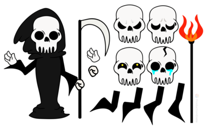 Grim Reaper Animatable Toon Character